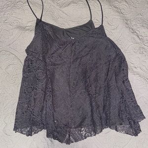 American Eagle Gray Lace Crop Tank! Size M! NEVER WORN!!